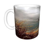 YINGD Grande tasse en céramique avec imprimé canards sauvages pour la chasse, la chasse, la cuisine, le restaurant, le bureau, le café, taille unique