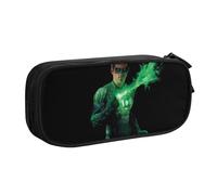 YINGD Green Lantern The Animated Series Trousse à crayons de grande capacité - 2 poches zippées pour outils d'art, articles de toilette, gadgets techniques, multicolore, Style européen et américain