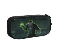 YINGD Green Lantern The Animated Series Trousse à crayons pour petits appareils - Convient aux AirPods, chargeurs et stylos en tissu Oxford net (personnalisable), multicolore, Style européen et