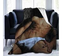 YINGD Jared Padalecki Super Sam Winchester Natural Jensen Ackles Dean Winchester Misha Collins Couverture polaire douce et confortable 125 cm x 100 cm
