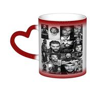 YINGD Jason Mug Momoa à changement de couleur - Tasse sensible à la chaleur - Avec boîte cadeau - Pour anniversaire, bureau, café - Idée fantaisie - 355 ml - Rouge