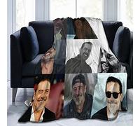 YINGD Jeffrey Dean Morgan Couvertures en polaire douce et confortable pour le yoga, la plage, le pique-nique, le camping, les voyages 200 x 150 cm