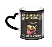 YINGD John Mug Wayne Tasse à café en céramique avec photo sensible à la chaleur changeant de couleur - Cadeau personnalisé pour les amoureux de la famille, les amis - Ciel étoilé noir