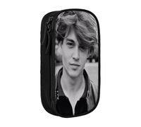 YINGD Johnny Depp Trousse à crayons pour les amateurs de livres - Pochette en tissu Oxford avec fente pour marque-page et porte-stylo (prête à offrir), multicolore, Style européen et américain, rétro