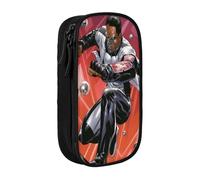 YINGD Justice League Unlimited Trousse à crayons pour enfants et adultes - Polyester durable avec 5 porte-stylos et organiseur en maille (lavable)