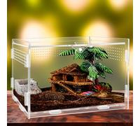 yingd Kit de terrarium, boîte d'élevage pour reptiles, enclos à insectes, tarentule, boîte d'alimentation transparente pour araignée, lézard, scorpion, mante, geckos, coléoptère, cricket (20 x 12 x 12