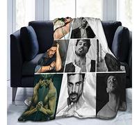 YINGD Michele Actor Morrone Couverture ultra douce et légère en flanelle polaire pour canapé, sofa, lit 125 cm x 100 cm