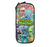 YINGD My Singing Monsters Grande trousse de rangement avec fermeture éclair pour l'école, le collège, les étudiants, le bureau, multicolore, Style européen et américain, rétro, moderne