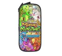 YINGD My Singing Monsters Grande trousse de rangement avec fermeture éclair pour l'école, le collège, les étudiants, le bureau, multicolore, Style européen et américain, rétro, moderne
