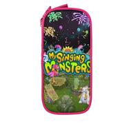 YINGD My Singing Monsters Trousse à crayons grande capacité avec fermeture éclair, multicolore, Style européen et américain, rétro, moderne