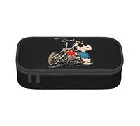 YINGD Snoopy Trousse à crayons de grande capacité pour fournitures de bureau et cosmétiques pour garçons, filles, enfants et adultes, Noir , 21x10.5x5cm, Organiseur de sac