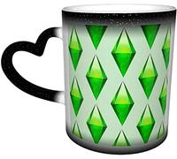 YINGD Tasse à café classique isotherme The Sims Plumbob - Tasse en céramique à changement de couleur - Pour la famille, les amoureux des amis