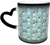 YINGD Tasse en céramique Jack Russell Dog Toys Jack Russells pour les amoureux des chiens Jouets pour chiens sensibles à la chaleur Tasse à café dans le ciel Tasse à café en céramique