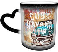 YINGD Tasse en céramique style cuba vintage sensible à la chaleur changeante tasse à café dans le ciel tasse à café tasse en céramique