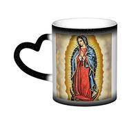 YINGD Tasse sensible à la chaleur Notre Dame de Guadalupe Vierge Marie 325 ml Tasse à café magique en céramique à changement de couleur