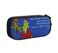 YINGD The Grinch Trousse à crayons pour les amateurs de livres - Pochette en tissu Oxford avec fente pour marque-page et porte-stylo (prête à offrir), multicolore, Style européen et américain, rétro