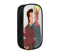 YINGD The Real Ghostbusters Trousse à crayons pour écrivains et journalistes - 5 passants pour stylo + pochette pour bloc-notes (polyester durable), multicolore, Style européen et américain, rétro