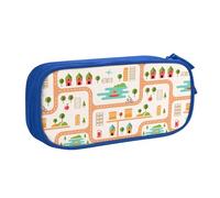 YINGD Trousse à crayons avec motif carte des rues de la ville, multicolore, Style européen et américain, rétro, moderne