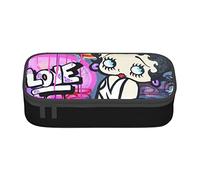 YINGD Trousse à crayons Betty Boop Anime Papeterie Sac Porte-stylo Grande capacité pour les étudiants Mignon Simple Trousse de maquillage école Unisexe Marchandises Personnage pré-, Noir , 21x10.5x5cm