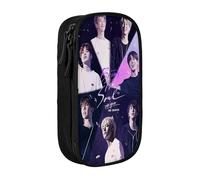 YINGD Trousse à crayons BTS Love Yourself - Grande capacité - Double fermeture éclair - World Tour Jimin Suga V Jungkook RM, multicolore, Style européen et américain, rétro, moderne