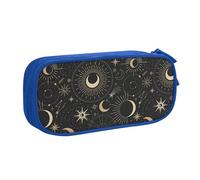 YINGD Trousse à crayons de grande capacité, motif astrologie ésotérique, lunes, étoiles, 2 compartiments, multicolore, Style européen et américain, rétro, moderne