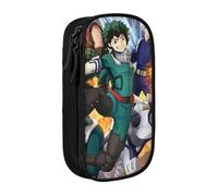 YINGD Trousse à crayons Mha Boku no Hero de grande capacité double couche pour fournitures scolaires et fournitures de bureau pour enfants et adultes, multicolore, Style européen et américain, rétro