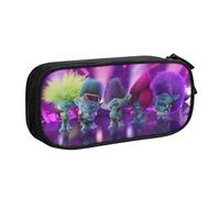 YINGD Trousse à crayons Trolls Band Together - Grande capacité - Double couche - Pour l'école et la papeterie - Fournitures de bureau pour enfants et adultes, multicolore, Style européen et américain