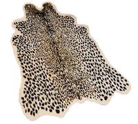 yingda1992 Tapis à imprimé Animalier léopard, en Fausse Peau de Veau, Tapis pour Maison, Bureau, Salon, Chambre à Coucher, 160 x 200 cm