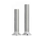 YINGDLEB Vis à tête Plate Fendue en Acier Inoxydable 304, M1.6 M2 M2.5 M3 M4 M5 M6 M8 GB68 304, Longueur des boulons 4mm ~ 60mm, 2 à 30 pièces(45mm,M4-10pcs)