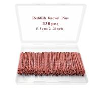 YINGFENG Épingles à cheveux marron rougeâtre 330 carats, 5,5 cm pour coiffage, confortables, style verrouillable, accessoires pour cheveux sans douleur pour femme et homme, tous types de cheveux