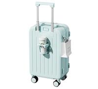 Yinghesheng Sky Blue,S20 inch, Valise Cabine Bagages Cabine Valise légère à Coque Rigide ABS + PC Valise Trolley 4 Double Roues Valise Rigide Soute Valise de VoyageSerrure TSA, Sky Blue,S20 inch