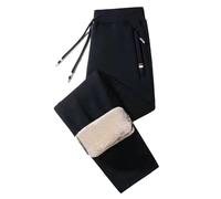 YINGhhh Pantalon de survêtement d'hiver en polaire doublé Sherpas avec cordon de serrage et poches Cadeaux Sherpas doublé Homme Femme, C, L