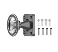 YINGhhh Support de téléphone mural en métal pour utilisation en cuisine, panneaux en bois de ciment et rotation à 360 degrés, angle réglable, station d'accueil pour téléphone