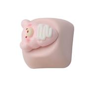 YINGhhh Touches 3D en résine ESC sur le thème de l'ours de dessin animé Pizza pour clavier mécanique Jolies améliorations de frappe confortables en résine