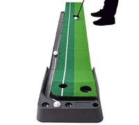 YINGJEE Golf Putting Mat Indoor, Golf Putting Green Outdoor 10ft, Portable Golf Trainer Practice Putting Mat with Auto Ball Return System, Training Aid Equipment Improve Your Batting Skills and Score
