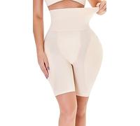 YINGKE Femme Culotte Sculptante Rembourrée Taille Haute Shapewear Remonte Fesses avec Coussinet Amovible (M, 2 Beige)