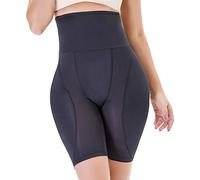 YINGKE Femme Culotte Sculptante Rembourrée Taille Haute Shapewear Remonte Fesses avec Coussinet Amovible (2XL, 2 Noir)