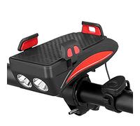 Yingm Facile à Installer Phare de vélo de Montagne Porte-Lampe de Poche Rechargeable Bicyclette de téléphone Portable Mobile Support de Téléphone de Vélo Pratique (Couleur : Rouge, Size : 10.5x5.5cm)