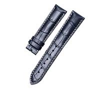 YINGO 14 15 18 19 20 2 1mm STRAP ACCESSOIRES DE MONTRER COMPATIBLE AVEC Conquest Master Collection Watch Band Bracelet en cuir(Blue no buckle,20mm with LG)