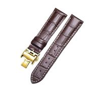 YINGO 14 15 18 19 20 2 1mm STRAP ACCESSOIRES DE MONTRER COMPATIBLE AVEC Conquest Master Collection Watch Band Bracelet en cuir(Brown gold,15mm with LG)