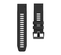 YINGO 2 6mm 22mm 20mm Strap Quickfit compatible avec Garmin Épixe Fenix 7 7x 7s Solaire 6 6x 6s Pro 5x 5s Plus/Instinct 2 / Forerunner 945 Bande de silicone(Red black,For Fenix 6X Pro)