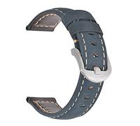 YINGO Bande de montre en cuir véritable à l'huile de mode 19mm 20mm 21mm 22mm 23mm 23mm(Crazy horse blue,19mm)