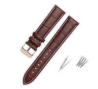 YINGO Bracelet De Montre En Cuir Véritable Marron Noir, 18/19 /20/21 /22 23 /24mm, Compatible Avec Hamilton Hommes Femmes, Bracelet De Poignet Avec Boucle Ardillon