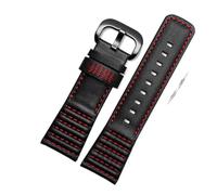 YINGO Gand en cuir compatible avec 7 vendredis SF-M2 / 1 SF-P1 P2 p3c Série d'accessoires de la chaîne de montre 28mm Bracelet de montre de bracelet noir noir(Red black)