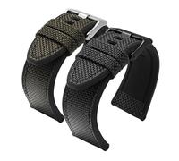 YINGO Nylon de montre compatible avec diesel DZ4500 DZ4506 DZ7420 Original 1: 1 Toile en nylon En bas de silicone Strapet de montre en plein air 24mm 26mm 28mm(Black black,28mm)