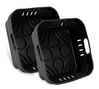 YINGRACE 22CM Air Fryer Accessoires,Moule Silicone Air Fryer XXL COSORI 5,5L,Cecotec 6L,Philips Airfryer XXL 7,3L,Pliable Réutilisable au lieu du papier cuisson Friteuse sans huile accessoire