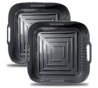 YINGRACE 23CM Air Fryer Accessoires, Moule Silicone pour Russell Hobbs XXL 8L 8,3L, Cecotec 7,6L, COSORI 6L/6,2L/6,4L, Pliable et réutilisable au lieu du papier cuisson Friteuse sans huile Accessoire