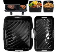 YINGRACE Air Fryer Accessoires, Moule Silicone Air Fryer pour Moulinex EY9018 5,2/3,1 L, Cecotec Cecofry DuoSize 9L 5,5/3,5L, réutilisable au lieu du papier cuisson Friteuse sans huile accessoire