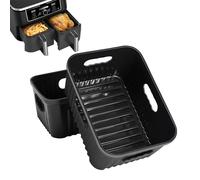 YINGRACE Moule Silicone Air Fryer pour Ninja Foodi Max Dual Zone AF300EU 7,6 L AF400EU 9,5 L AF500 10.4 L, COSORI 8,5 L, 2 pièces de moules en silicone platine pour Air Fryer Accessoires