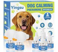 Yingsu Diffuseur apaisant pour chien, 8 en 1 pour chiot, phéromones relaxantes pour chiens, soulagement du stress, de l'anxiété, réduit les aboiements agressifs, aide à entraîner le chien à faire pipi